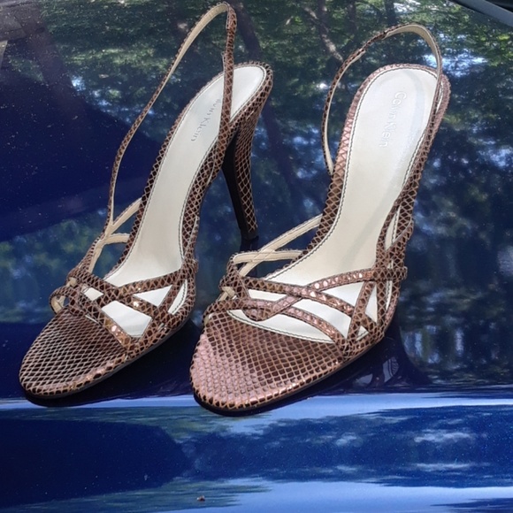 Calvin Klein Shoes - SALE!! Calvin Klein Rochelle bronze heels